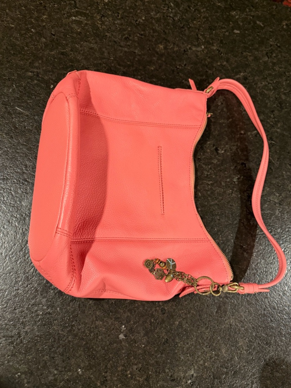 The Sak Sequoia Hobo Bag - Coral-Pink Leather Shoulder Bag